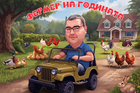 Карикатура и колаж карикатура за подарък фотостудио София Фотомара
